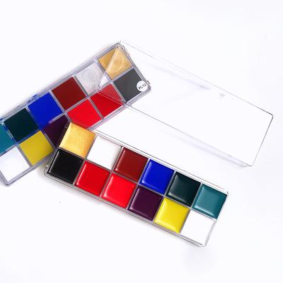 China Halloween Party Makeup Art Private Label Body Paint Supplies Face Body and Body Paint Oil Painting Palette for sale