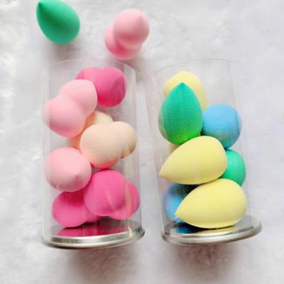 China Mini Soft Latex Breath Free Makeup Easy Clean Sponge With Mix Colors In Tin Box Free Set for sale