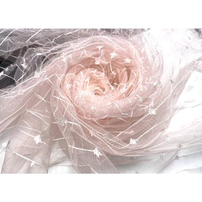 China Shrink-resistant nylon plain knitted embroidered tulle fabric for wedding dress, decoration. for sale