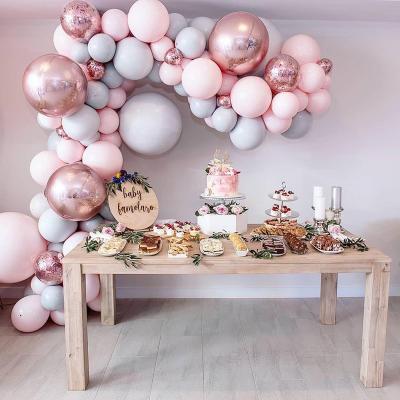 China Latex macaroons border balloon set irregular combination factory chain birthday party decoration balloon wholesale balloon for sale