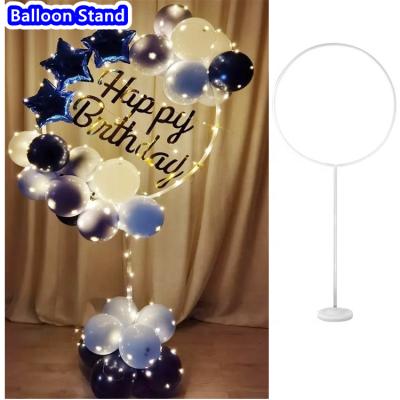 China Wholesale Wedding Balloon Shape Baby Shower Valentine's Day Birthday Party Decorations Balloon Stand Circle Round Clear Balloon Stand for sale