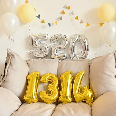 China Amazon Hot Sale Modern Gold Balloon For Birthday Party Decoration 32 Inch Aluminum Foil Number Balloon for sale