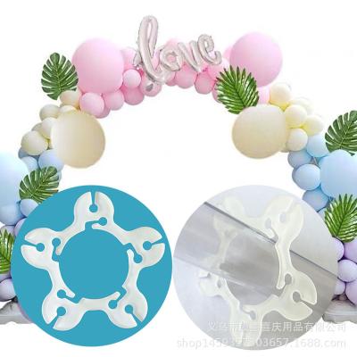 China PP Wedding Birthday Party Supplies Balloon Accessories Plum Blossom Clip Balloon Buckle Styling Pin Multifunctional Plum for sale