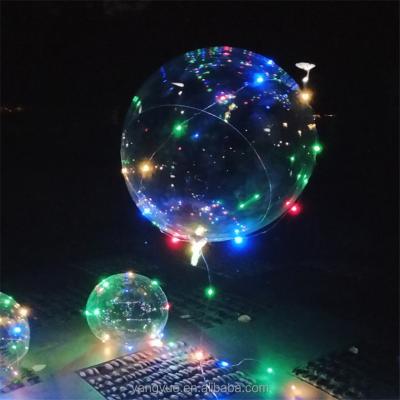 China Other YANGYUE Transparent Bubble Balloon Round Bobo LED Balloons With Led String for sale