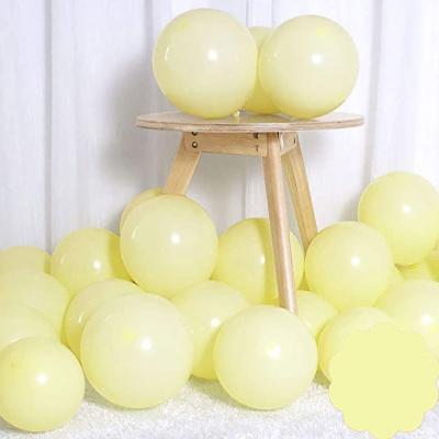 China The Other 2022 New Fashionable Pastel Yellow Balloon Birthday Garland Arch Kit Engagement Birthday Balloons for sale