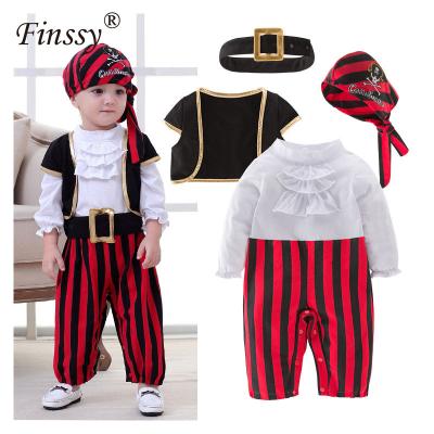 China Cotton Pirates of the Caribbean Cosplay Costume for Baby Boy Party Clothes Pirate Captain for Christmas Halloween Costumes for Kids for sale