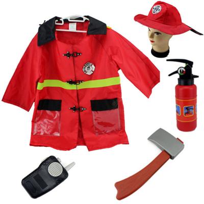 China Fireman Sam Cotton Costume for Kids Carnival Halloween Costume for Girl Boy Christmas Party Dress Clothes Hat Ax Fire Extinguishers for sale