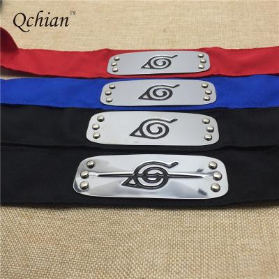 China Metal Headband Black Leaf Village Kakashi Itachi Akatsuki Madara Headband Cartoon Accessories Toy Gifts for sale