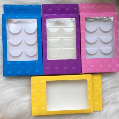 China Recyclable 5 Pairs Of Customizing Printed Clear Packaging Boxes For False Eyelashes for sale