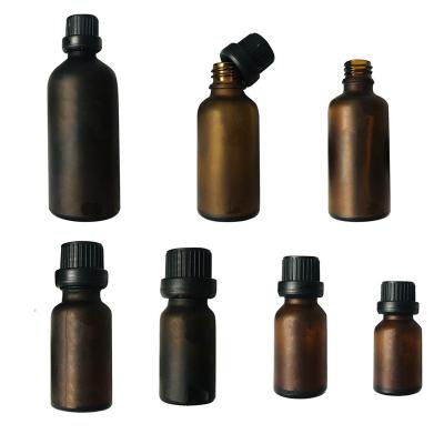 China Wholesale Custom China Perfume Glass Cosmetic Bottle 30ml 50ml 100ml Matte Black Essential Oil Empty for sale