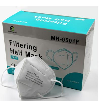 China Daily Civil Use Disposable Face Mask 5 Layers Particle Filtering Face Mask FFP2 Half Earloop,ffp2 mask for sale