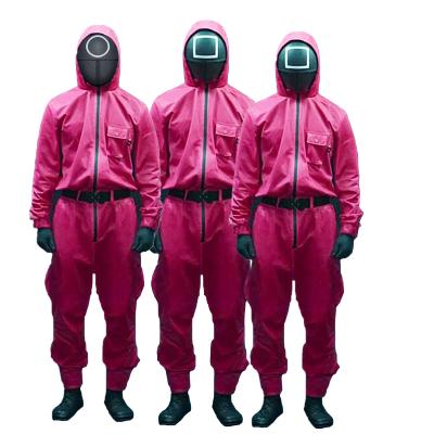 China Wholesale One Piece Costume Squid Clothing Jacket Movie Horror Fashion Use Spot Custom Cosplay Korean Civilian Daily Game Include Jumpsuit and Belt for sale