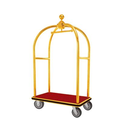 China Stainless Town Crier Popular Design Factory Custom Trolley Cart Hotel Luggage for sale