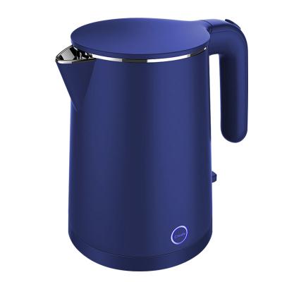 China 360 Degree Hot Sale Home Appliances Size Quality 1.0L Stainless Steel Low Hot Blue Electric Kettle K-0105 for sale