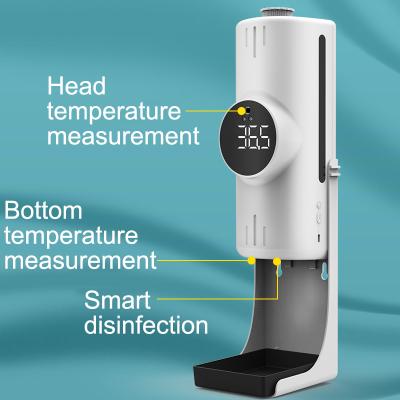 China 1100ml Foam Soap Dispenser Touchless Desktop Automatic Liquid Sanitizer Dispenser Dual Hand 1100ml Digital Probe Thermometer for sale