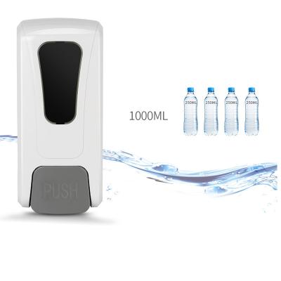 China White Plastic Wall Mounted Manual Soap Dispenser Foam Soap Dispenser Hotel Gel Hand Sanitizer Dispenser Hospital Alcohol Spray Sterilizer for sale