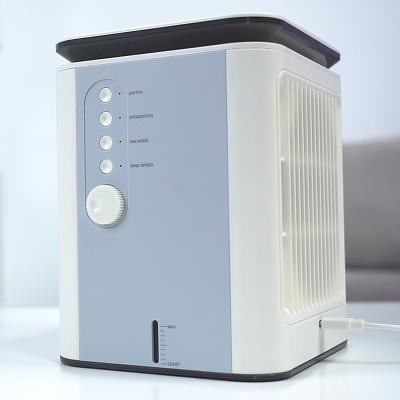 China Moisturize Fourth USB Air Conditioning Fan Desktop Anion Rechargeable Speed ​​Spray Humidifier Home Small Fan Water Cooling for sale