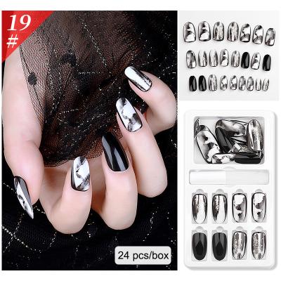 China Easy wear 2021 new style nail salon suppliers press on nails wholesale price good quality fake coffin nails for sale