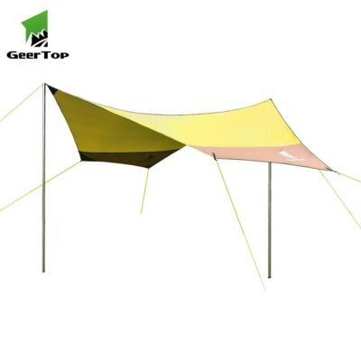 China Hexagonal/Diamond Ground Nail Good Price Of Tarp Sun Shelte Hammock Shade Canopy Camping Awning Tarp Sun Shelte for sale