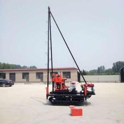 China Construction worksÂ   130m depth concrete rock core drilling rig price with track for sale