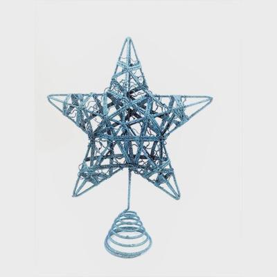 China Gold Pentagonal Tree Chirstmas Decor Christmas Supplier Onion Decoration Iron Star Christmas Tree Top Top Hat for sale