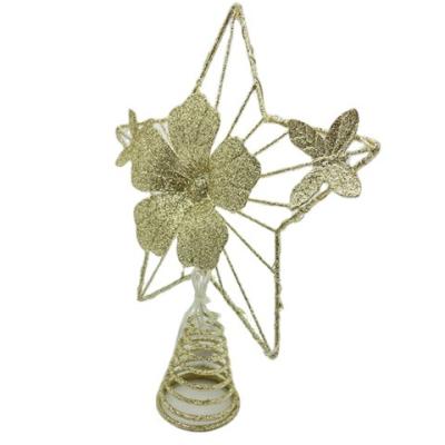 China Christmas Decorations 2020 New Copper Wire Lantern Butterfly Metal Christmas Star for sale