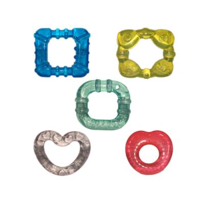 China Polygonal Polygonal Soft and Water Filled Material Baby Toy EVA Baby Stuff Teether Infant Teether for sale