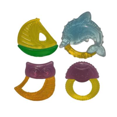 China Baby Toy Two Color Soft EVA Material Teether Teething Toy And Water Filled Baby Teether for sale