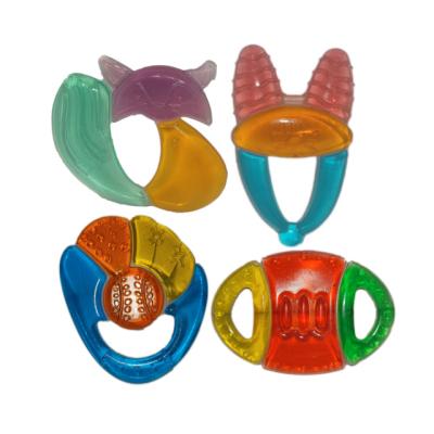 China Soft Toy Three-color EVA Fox Shape Baby Teether Baby Water-filled Material Instruments And Baby Teether for sale