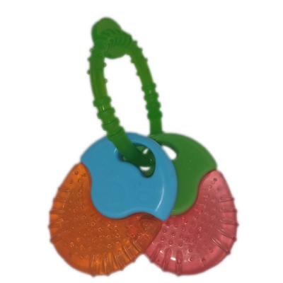 China Toy EVA +PP Food Grade Baby Teether Soft And Baby Water Filled Baby Teether Material Rattle for sale