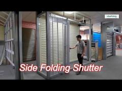 transparent polycarbonate manual side folding door