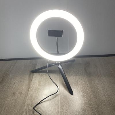 China Photographic /make lighting up 10 Inch 3-Level 3-Level 3-Level 3 LED Ring Light Lightweight Adjustable USB Selfie Rechargeable Phone For Anywhere for sale