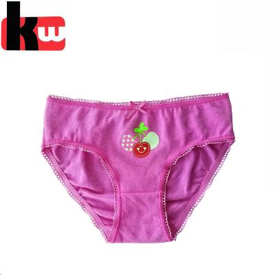 China Cherry Printed Beautiful Girl Panty Cotton Breathable Underwear for sale