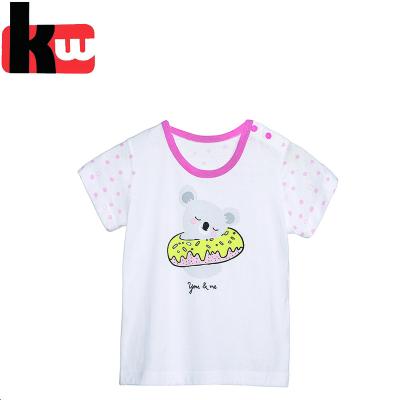 China Anti-pilling Girl's Summer Clothing, Breathable Cotton Summer Clothing For Girl, Stylish Girls T-shirt for sale