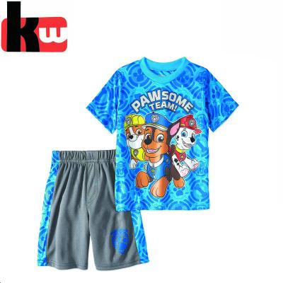 China OEM Breathable Pajamas For Kids Boys Pajamas Set, Short Sleeve Baby Boy Clothes T-shirt Set for sale