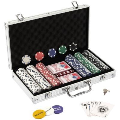 China Professional Poker Chips 300 Weight and Size 500 Aluminum Box Wholesale 11 Gram Poker Chips Clay for Texas Hold'em Blackjack Playing for sale