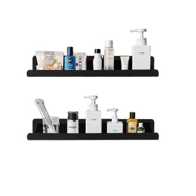 China Minimalist Transparent Display Acrylic Wall Mounted Bathroom Shelves Book Small Toy Perfume Seasoning Storage Shelf for sale