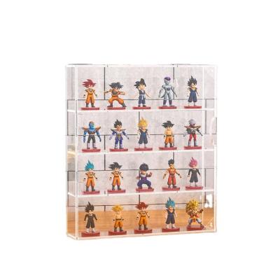 China Modern Customized Manufacturers Supply Clear Acrylic Wall Mounted Mini Toy Popular Doll Desktop Storage Showcase Box Display Case for sale