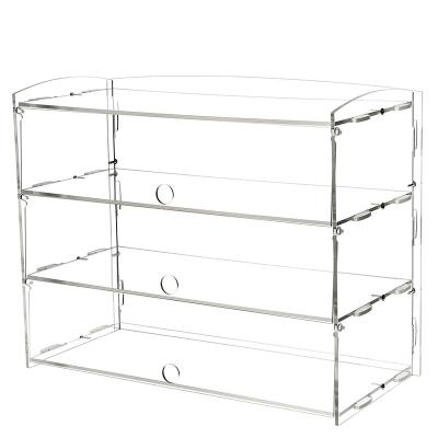 China Wholesale Clear Acrylic Display 3-Tier Pastry Display Cabinet For Cakes Donuts Cupcakes Pastries for sale