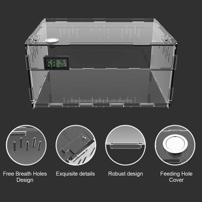 China High Grade Breathable DIY Clear Pet Cage Insect Reptile Tank Mini Greenhouse Easy Assembled Acrylic Feeding Box for sale