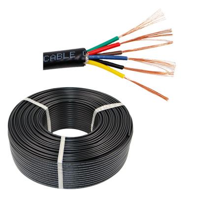 China Wholesale Price Copper Electrical Wires 6*0.2mm RVVP Cable Braid Shield 6 Core PVC Control Cables Telecommunication for sale