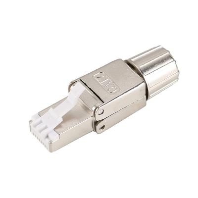 Китай TIA/EIA 568A/568B Good Selling FTP Gold Plating Shield Cat7 CAT6A Rj45 Connector Tool Free Shielding Network Cat7 Connector продается