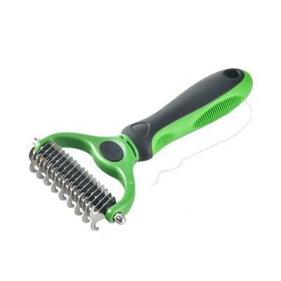 China Stored Double Sided Open Knot Dual Use Comb Dog Knot Stabilized Feeds Cat Grooming and Scimitar Hair Removal Comb Dog for sale