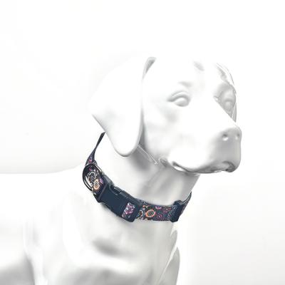 China Wholesale Personalized Pet Collar Customized Logo Color Pattern Strap Reflective Dog Collar for sale