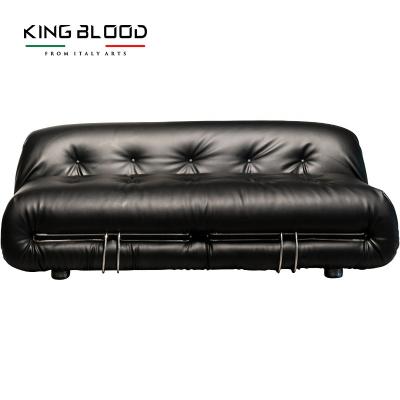 China China Retro 3 Seater Sofa Extendable Modern Leather Couch for sale