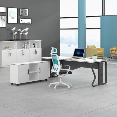 China Manufacture convertible L shape chegg work computer game manager workstation office furniture desk table chair china executive cabinet for sale