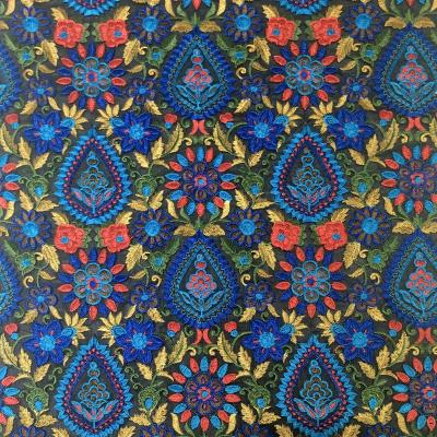 China Multi Ethnic Viable Color Polyester Chiffon Flat Style Ankara African Embroidery Fabrics Dubai Textile For Decoration for sale