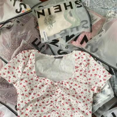 China 2022 shein loose polyester/cotton blended shein brand new clothes pack women summer sexy dress tops supplier used clothing for sale