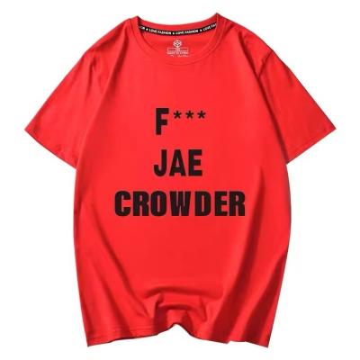 China high quality Anti-wrinkle T-shirt custom cheap prices pure cotton JAE CROWDER for sale