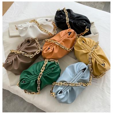 China PORTABLE 2022 New Chain Underarm Bag Fashionable Pleated Cloud Bag All-Match Single Shoulder Messenger Bag for sale